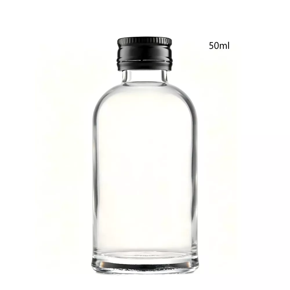 50ml Glass Round Irish Whisky Bote na may Screw Cap