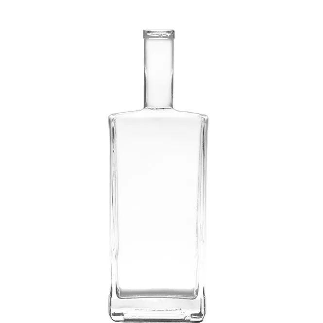 750ml Empty Square Clear Glass Bote ng Alak